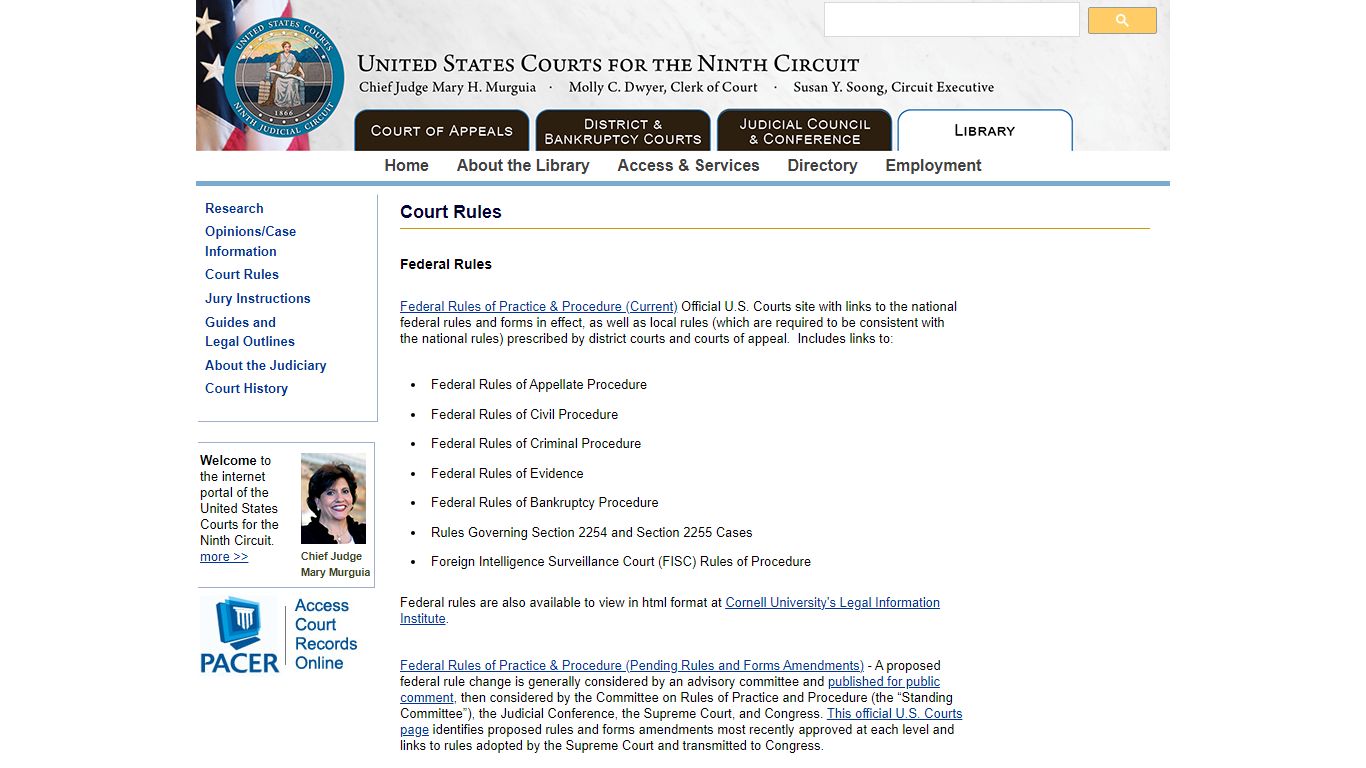 Court Rules - United States Court of Appeals for the Ninth Circuit